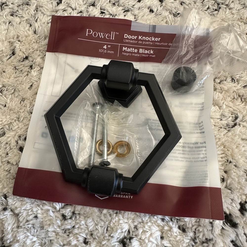 National Hardware N336-706 Powell Door Knocker, Matte‎ Black